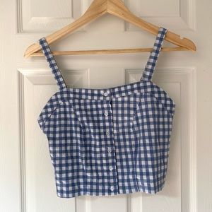 John Galt button crop top